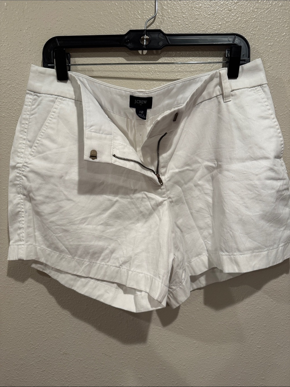 J. Crew White Women's Linen-Blend Bermuda Shorts